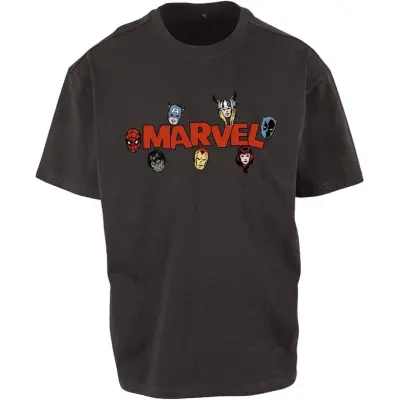 Avengers - Marvel T-shirt - Marvel Comics Logo With Heroes - S XXL - för Herr - svart