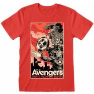 Avengers - Marvel T-shirt - Stylised Poster - S XXL - för Herr - röd