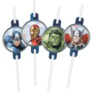 Avengers Sugrör 4-pack