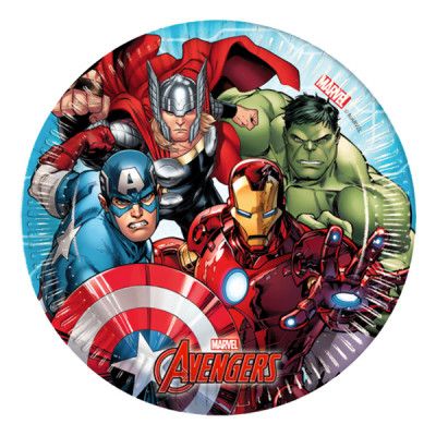 Pappersassietter Mighty Avengers - 8-pack