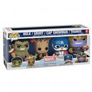 Funko! POP Marvel 4-pack Hulk, Groot, Cap Snowman, Thanos