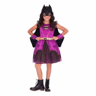 Batgirl Lila Klänning Barn Maskeraddräkt - X-Small