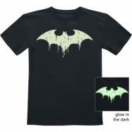 Batman - DC Comics T-shirt - Barn - GITD Logo - 104 164 - för barn - svart