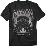 Batman - DC Comics T-shirt - Batman Absolute Gotham City Metal - M 5XL - för Herr - svart