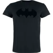 Batman - DC Comics T-shirt - Batman - Logo- Flock Print - S 3XL - för Herr - svart