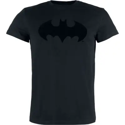 Batman - DC Comics T-shirt - Batman - Logo- Flock Print - S 3XL - för Herr - svart