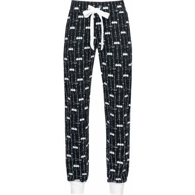 Batman Pyjamasbyxor - Bat-Logo - L - för Dam - svart/vit