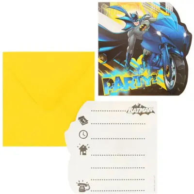 Batman Rogue Rage Inbjudningskort6-pack