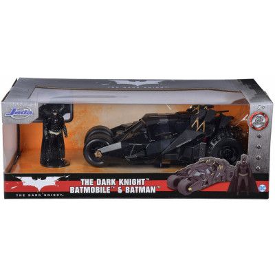 Batman The Dark Knight Batmobile med figur Metall 1:24