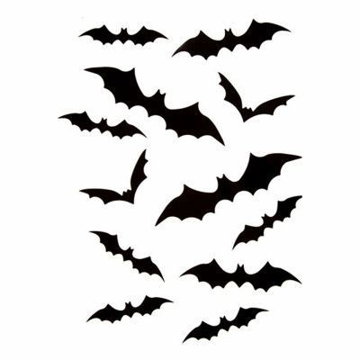 Fladdermöss Väggdekoration - 24-pack