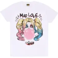 Batman - DC Comics T-shirt - Batman - Harley Quinn Mad Love - M L - för Herr - vit