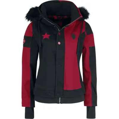 Batman - DC Comics Vinterjacka - Harley Quinn - M XXL - för Dam - svart/röd