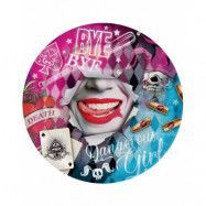 Dangerous Girl - 8 st Kartongtallrikar med Harley Quinn Inspirerat Motiv 23 cm