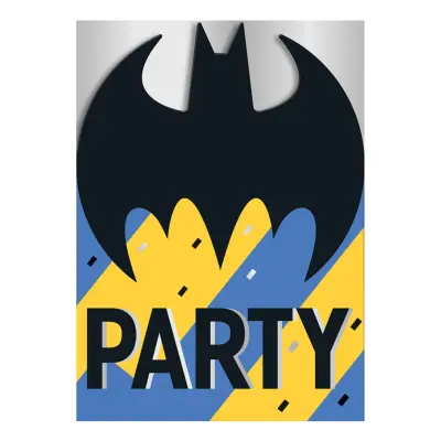 Inbjudningskort Batman - 8-pack