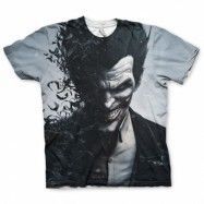 Arkham Origins Joker Allover T-Shirt, Modern Fit Polyester Tee