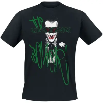 Batman - DC Comics T-shirt - The Joker - Green Eye Fold - S 5XL - för Herr - svart