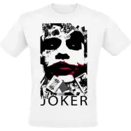 Batman - DC Comics T-shirt - The Joker - Red Lips - S 5XL - för Herr - vit
