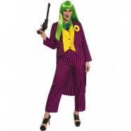 Randig Mad Joker-inspirerad kostym för kvinnor