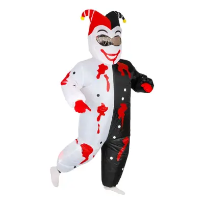 Uppblåsbar Blodig Joker Maskeraddräkt - One size