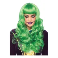 Wicked Joker Grön Deluxe Peruk - One size