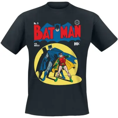 Batman - DC Comics T-shirt - Batman And Robin In Spot Light Cover - M 3XL - för Herr - svart