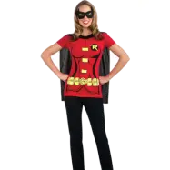 Robin T-Shirt Maskeraddräkt (Dam) XL