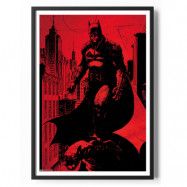 The Batman Sketch City Poster