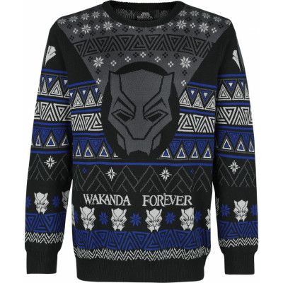 Black Panther - Disney Christmas jumper - Wakanda Forever - XL XXL - för Herr - flerfärgad