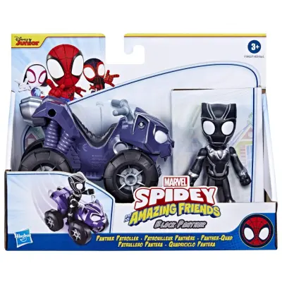 Spidey Amazing Friends Fordon&Figur Black Panther Panther Patroller