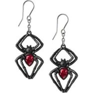 Alchemy Gothic - Gothic Örhängen - Black Widow Earrings - för Dam - silverfärgad