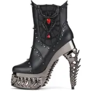 Hades Footwear - Gothic Hög klack - Alchemy England - Black Widow Black - EU37 EU41 - för Dam - svart