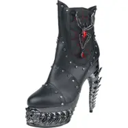 Hades Footwear - Gothic Hög klack - Alchemy England - Black Widow Red - EU38 EU41 - för Dam - röd