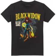 Marvel - Marvel T-shirt - Black Widow - serieomslag i retrostil - M 3XL - för Herr - svart