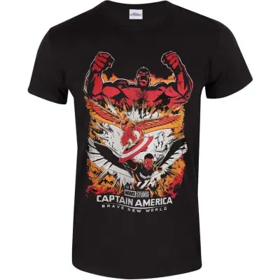 Captain America Brave new World - Marvel T-shirt - Montage - S XXL - för Herr - svart