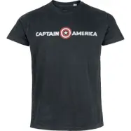Captain America - DC Comics T-shirt - Captain Logo - S 4XL - för Herr - svart