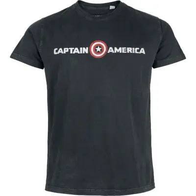 Captain America - DC Comics T-shirt - Captain Logo - S 4XL - för Herr - svart