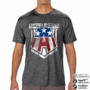 Captain America Distressed A Performance Mens Tee, T-Shirt