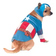 Captain America Hund Maskeraddräkt - Small