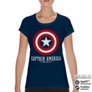 Captain America Logo Performance Girly Tee, T-Shirt