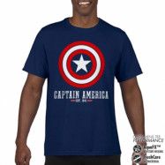 Captain America Logo Performance Mens Tee, T-Shirt