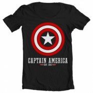Captain America Logo Wide Neck Tee, Wide Neck Tee