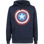 Captain America Luvtröja - Shield Logo - M - för Herr - marinblå