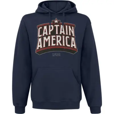 Captain America - Marvel Luvtröja - Capiain America Arch - S XXL - för Herr - marinblå