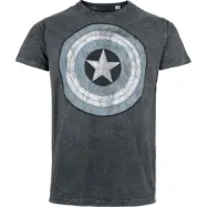 Captain America - Marvel T-shirt - Blue Shield - S 4XL - för Herr - grå