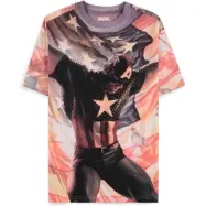 Captain America - Marvel T-shirt - Brave New World - Captain America - Flag - S XXL - för Herr - flerfärgad