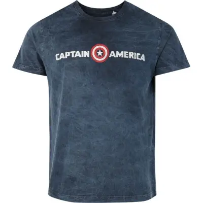 Captain America - Marvel T-shirt - Captain Logo - S 4XL - för Herr - blå