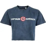 Captain America - Marvel T-shirt - Captain Logo - S XXL - för Dam - blå