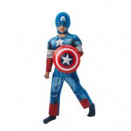 Captain America Maskeraddräkt Deluxe Barn