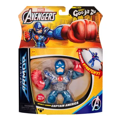 Goo Jit Zu Marvel Infinity Armor Captain America - Goo Jit Zu -  Leksaksaffären