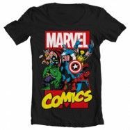 Marvel Comics Heroes Wide Neck Tee, Wide Neck T-Shirt